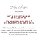 6 de septiembre que se celebra